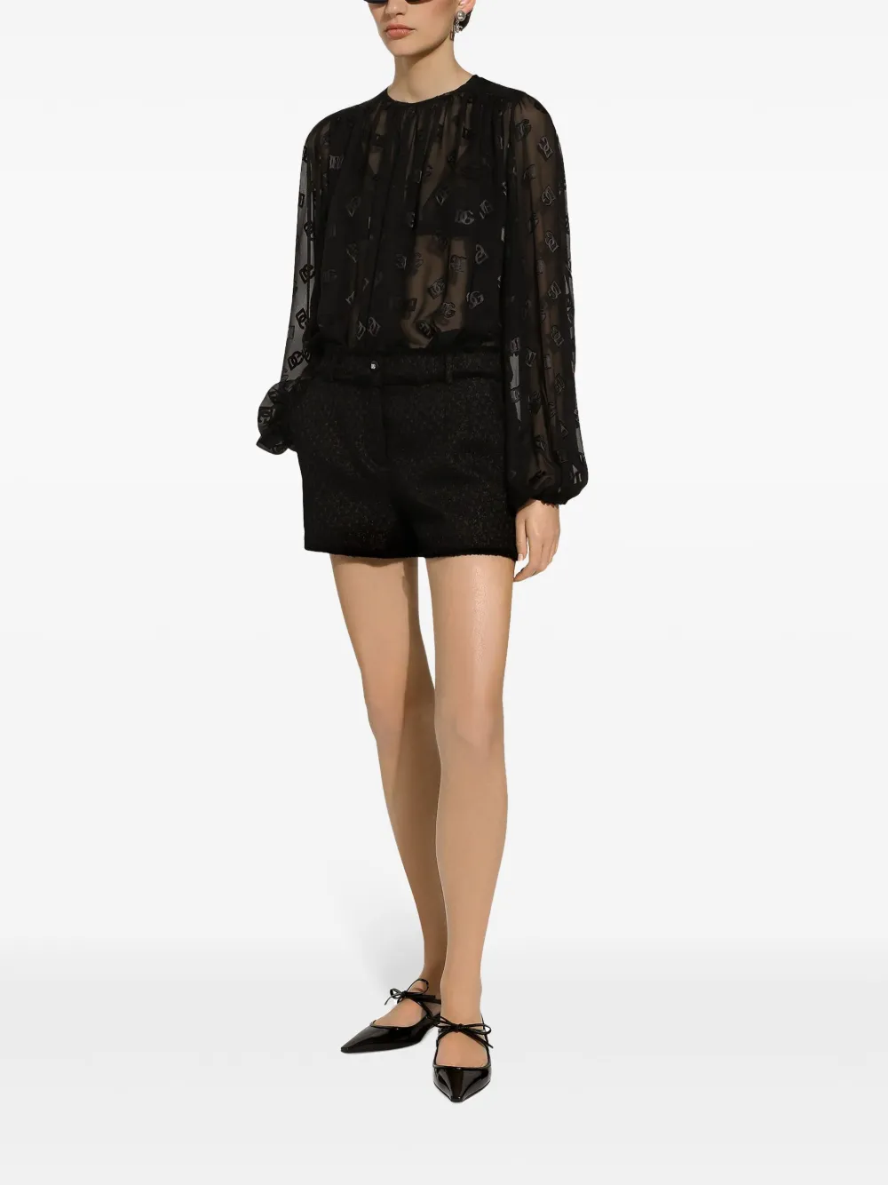 dolce&gabbana Dolce & Gabbana Formele shorts met franje - Zwart