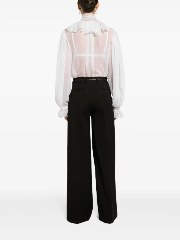 Dolce & Gabbana wide-leg Trousers | Black | FARFETCH Dolce & Gabbana wide-leg Trousers | Black | FARFETCH