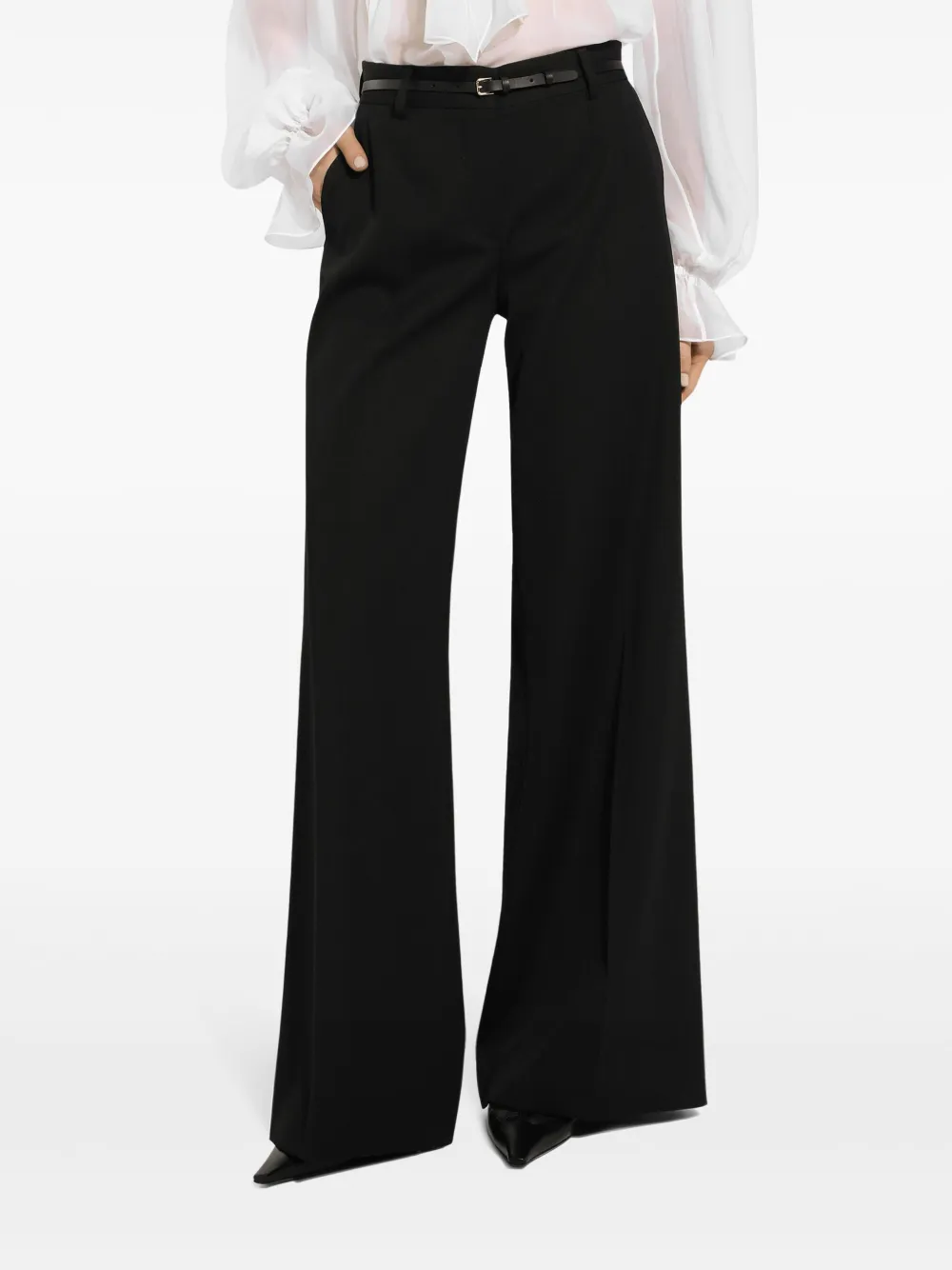 Dolce & Gabbana Broek met wijde pijpen Zwart