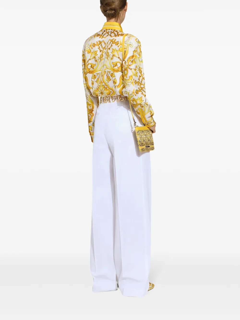 Dolce & Gabbana High waist flared broek Wit