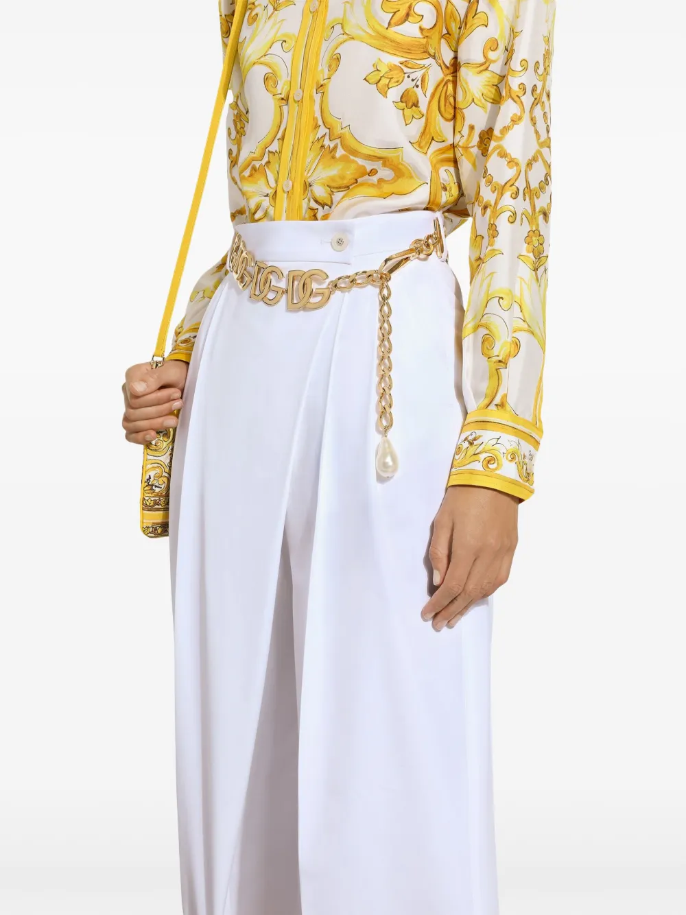 Dolce & Gabbana High waist flared broek Wit