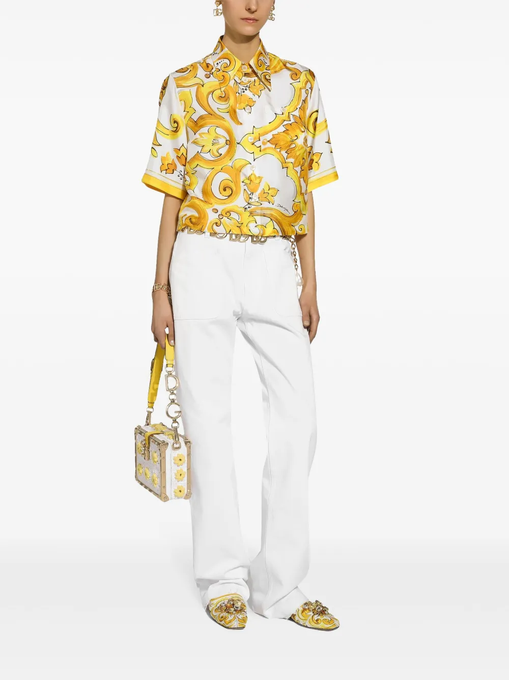 dolce&gabbana Dolce & Gabbana High waist jeans - Wit