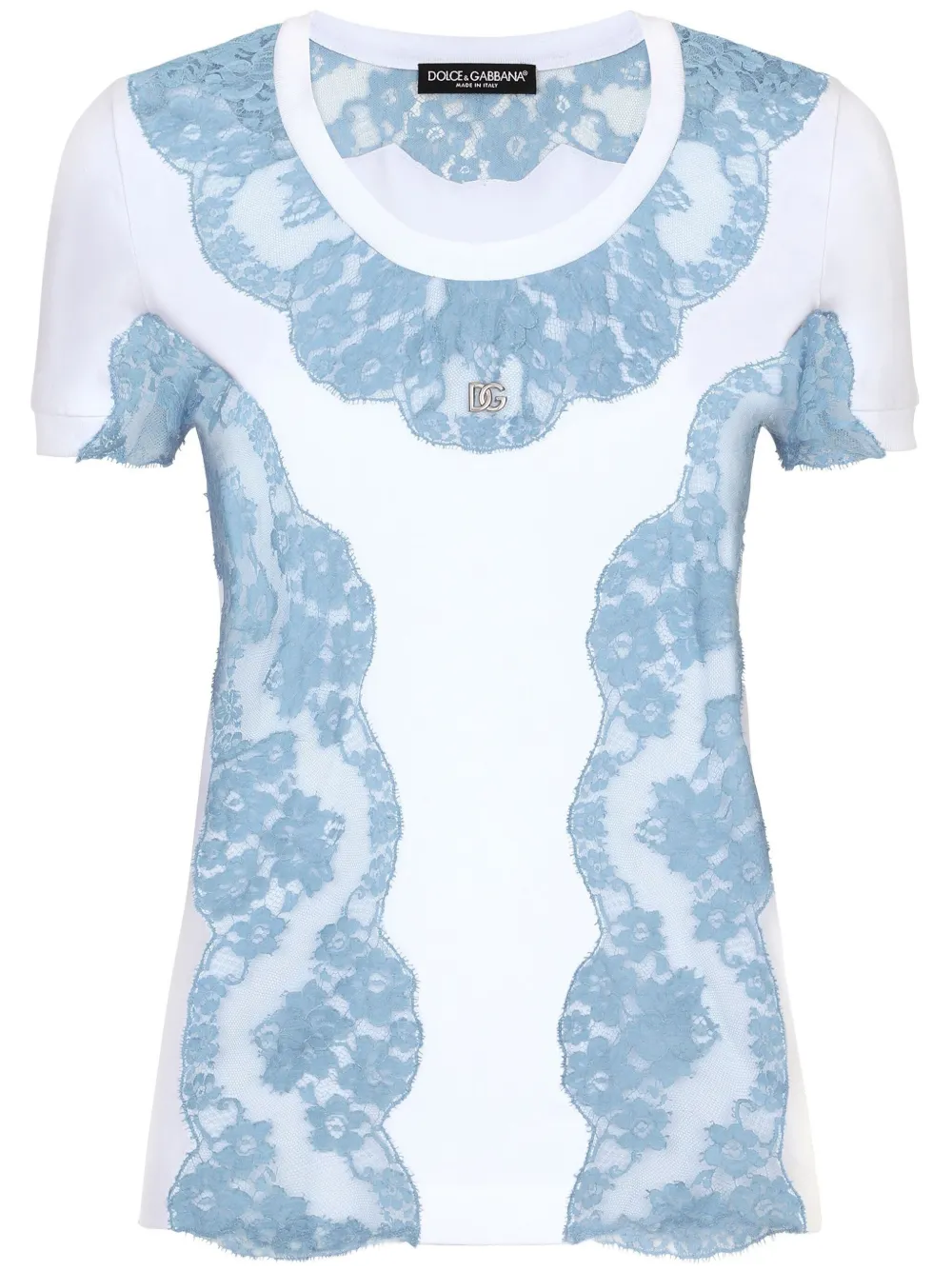 Dolce & Gabbana T-shirt met veterdetail Wit