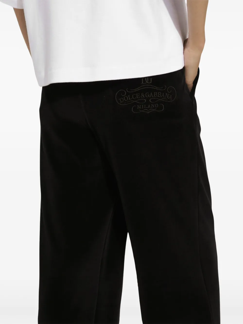 Dolce & Gabbana Fluwelen broek Zwart