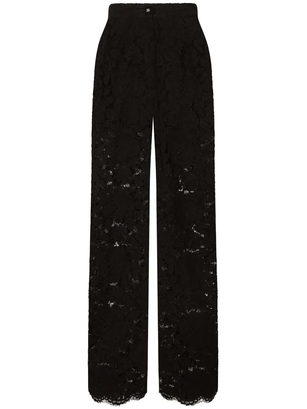 Dolce & Gabbana フローラルレース パンツ - ブラック Dolce & Gabbana フローラルレース パンツ - ブラック