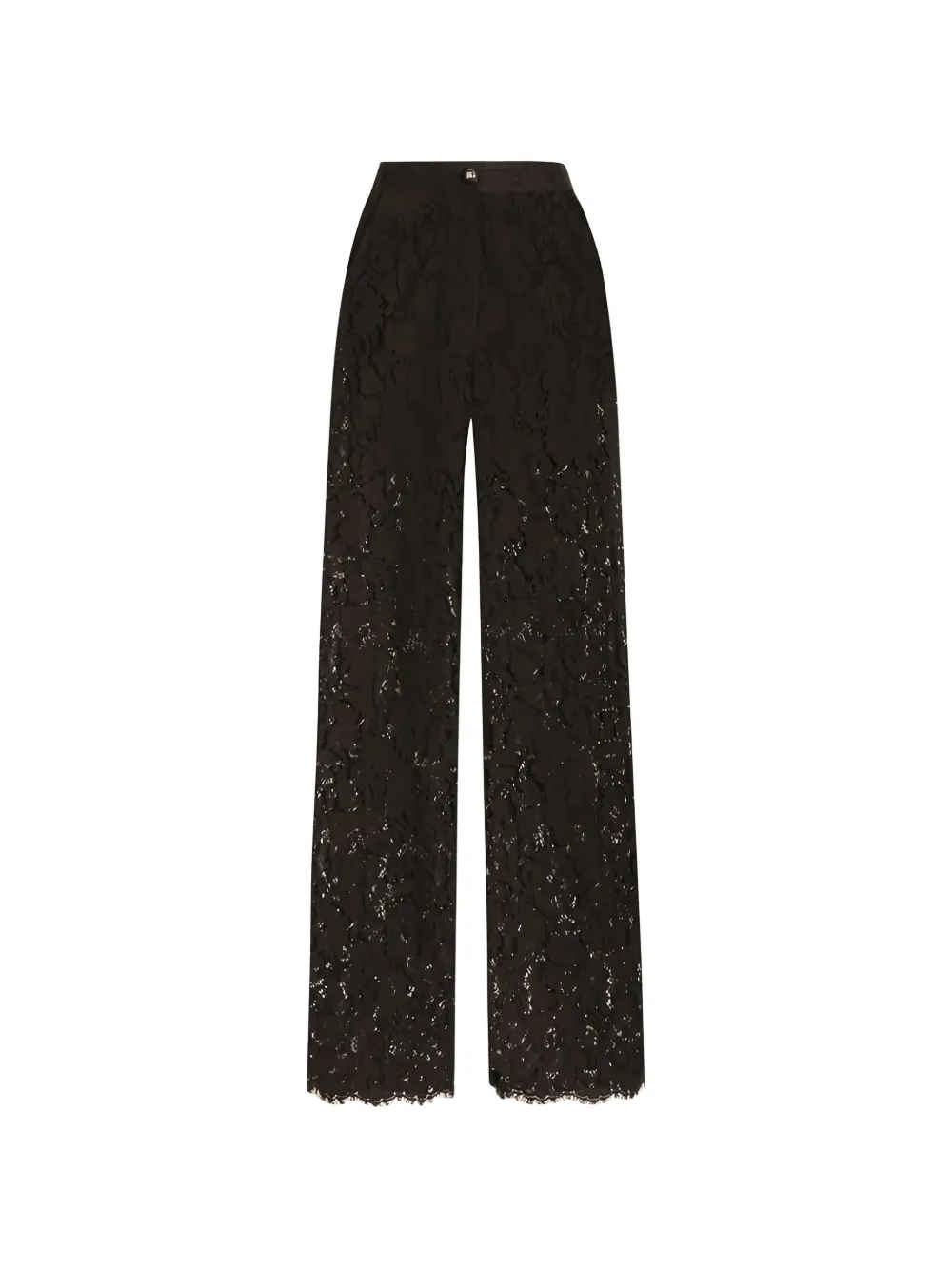 Dolce & Gabbana DNA broek met bloemenkant Zwart