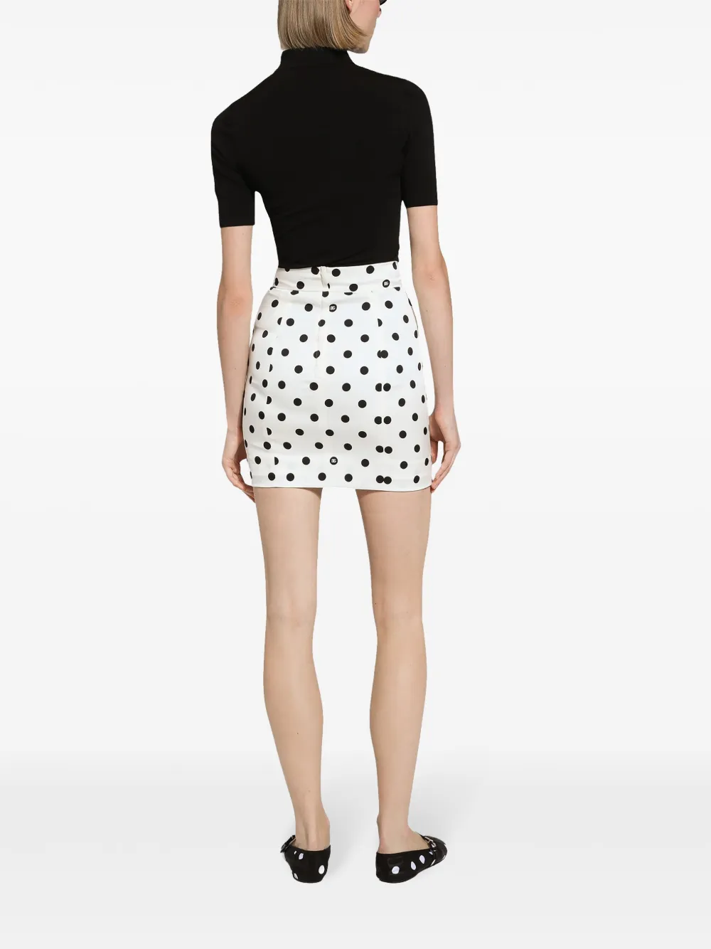 Dolce & Gabbana Fijngebreid poloshirt Zwart