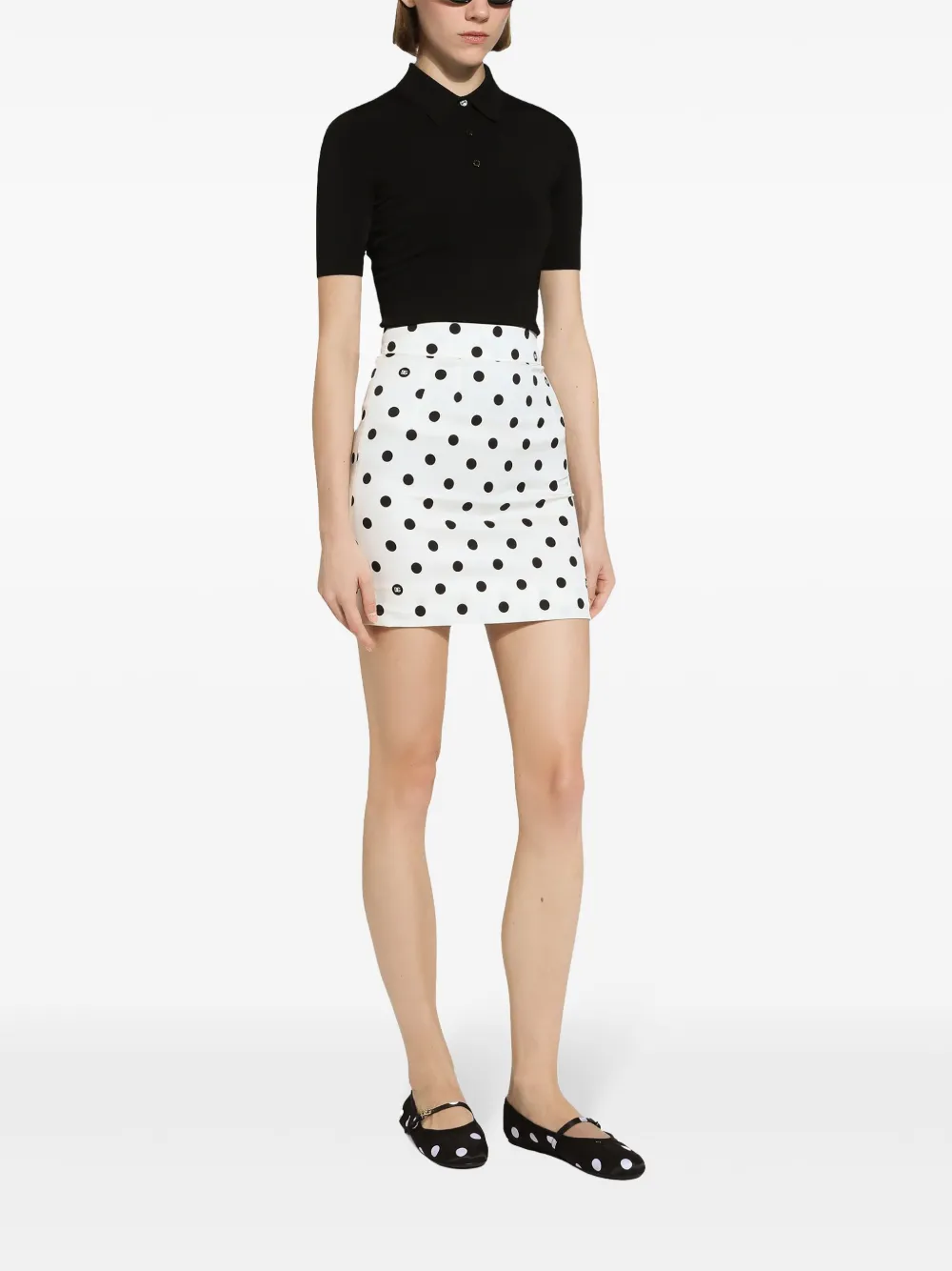 Dolce & Gabbana Fijngebreid poloshirt Zwart