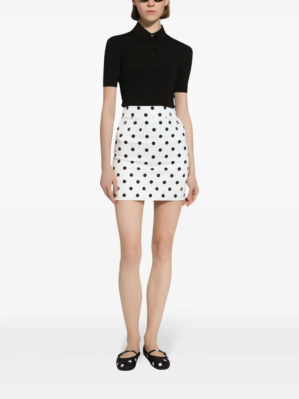 dolce&gabbana Dolce & Gabbana Fijngebreid poloshirt - Zwart