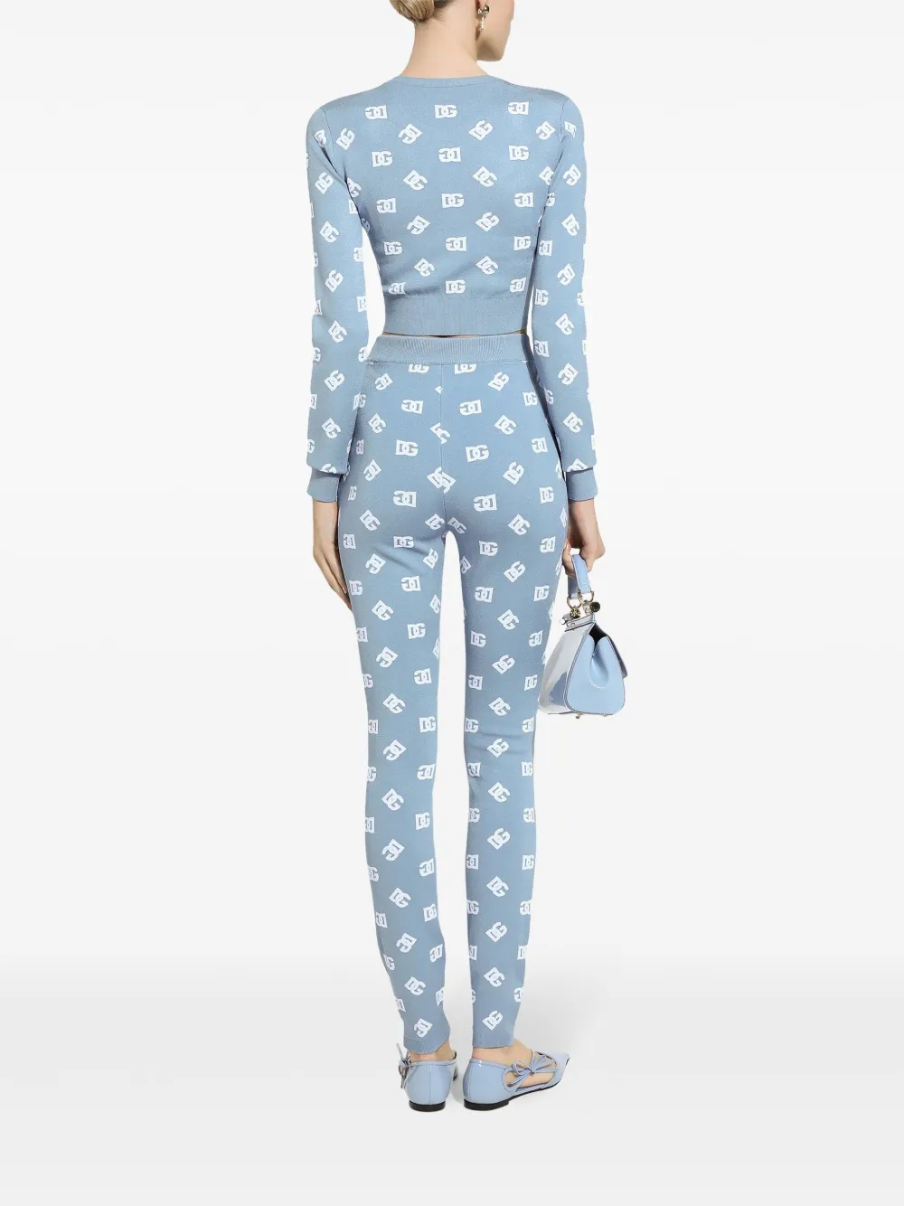 Dolce & Gabbana DNA ロゴ クロップドニットトップ | ブルー | FARFETCH JP