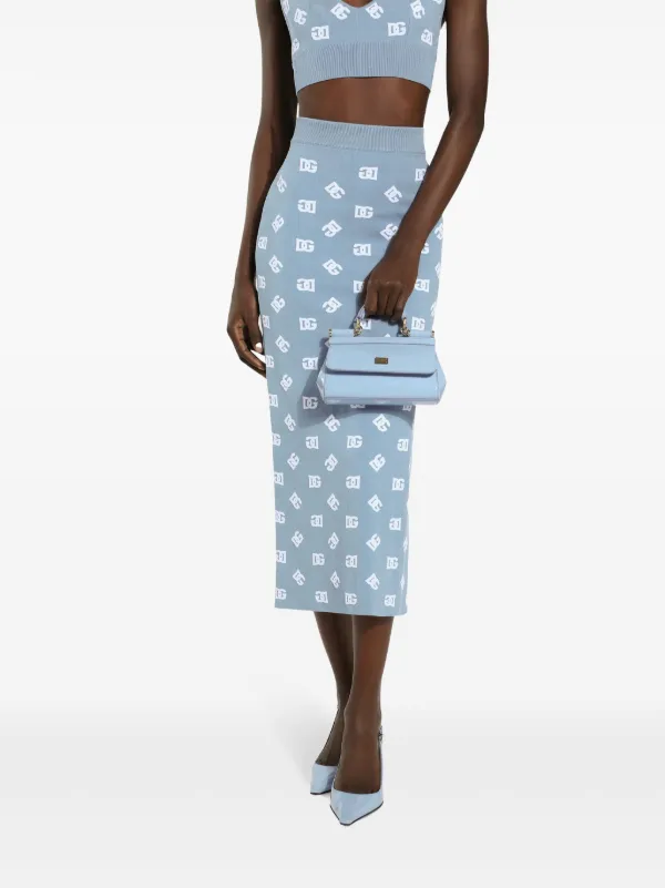 Dolce & Gabbana DNA ロゴ ストレートスカート | ブルー | FARFETCH JP