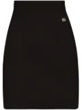 Dolce & Gabbana logo-plaque mini skirt - Black