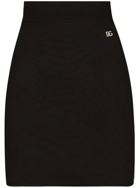 Dolce & Gabbana logo-plaque mini skirt