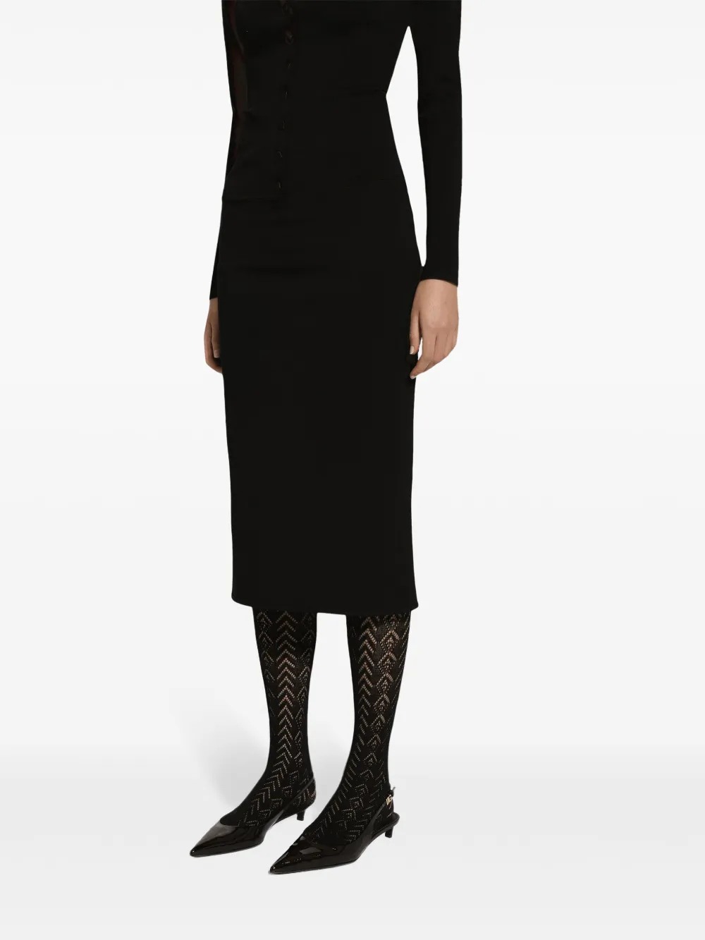 Dolce & Gabbana Kokerrok met DG-logo Zwart