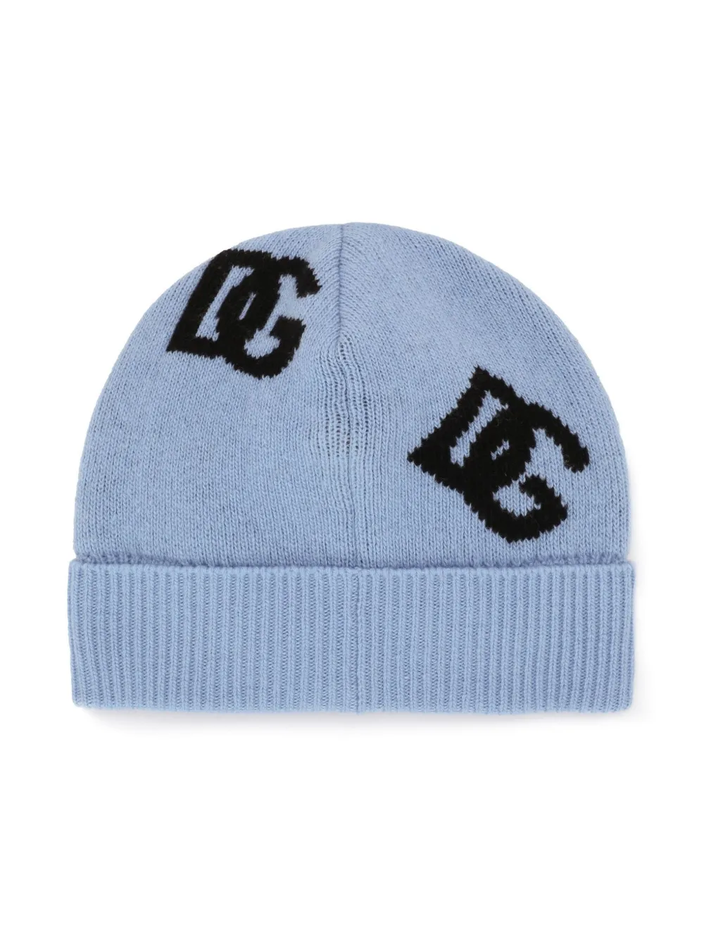 dolce&gabbana Dolce & Gabbana Muts met logo jacquard - Blauw