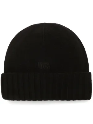 Dolce & Gabbana ロゴニットビーニー Dolce & Gabbana Monogram Ribbed Beanie - Brown Hats, Accessories