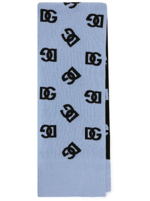 Dolce & Gabbana intarsia-knit logo scarf FXR09TJCVZM - 0