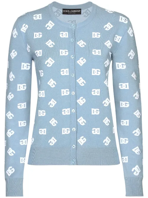 Cardigan à logo imprimé - Dolce & Gabbana - Modalova