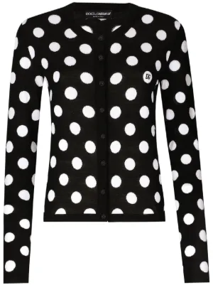 【美品】DOLCE &amp; GABBANA ロゴ総柄カーディガン ブラック DG 黒 Dolce & Gabbana DGロゴ カーディガン | ブラック | FARFETCH JP