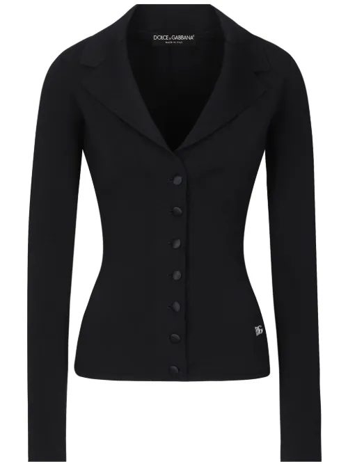 Veste boutonnée à logo DG - Dolce & Gabbana - Modalova