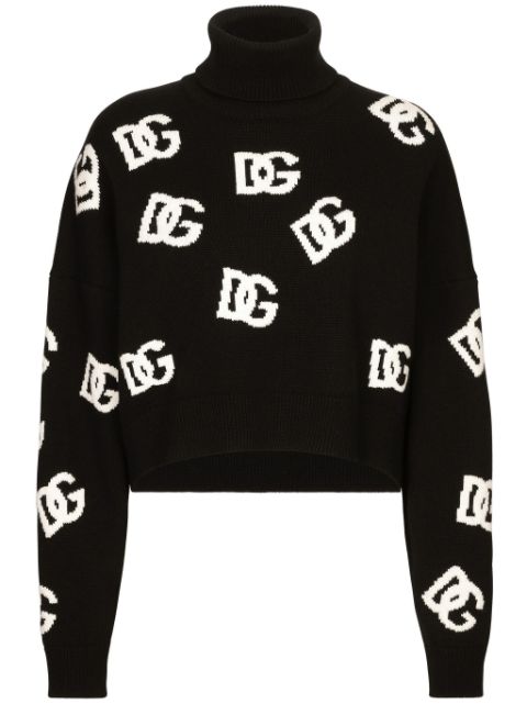 Dolce & Gabbana intarsia-knit logo jumper Women