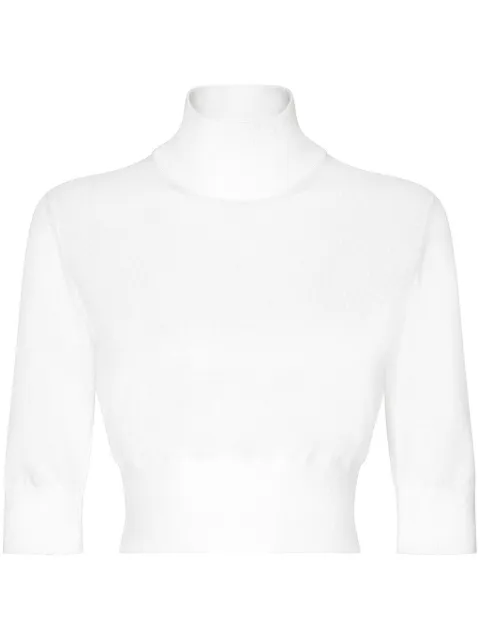 Dolce & Gabbana Cropped turtle-neck sweater 