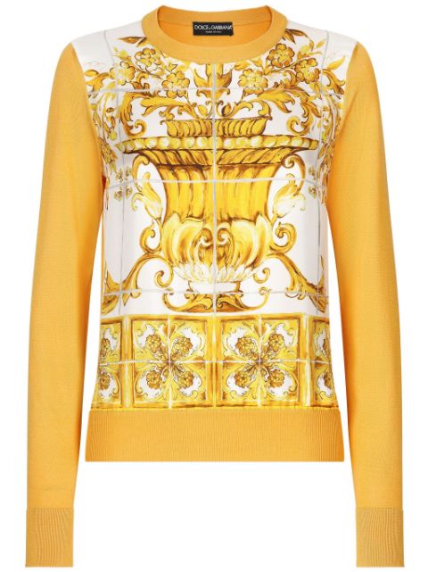 Dolce & Gabbana Majolica silk sweater Women