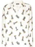 Dolce & Gabbana chess motif silk shirt - White
