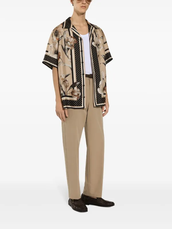 Dolce & Gabbana floral-print Silk Shirt | Brown | FARFETCH