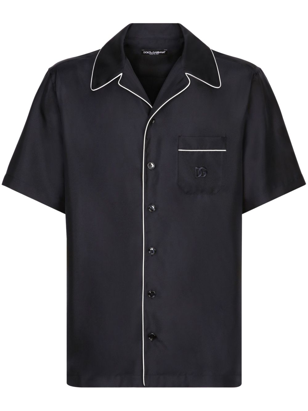 Dolce & Gabbana Camicia con ricamo DG - Blu