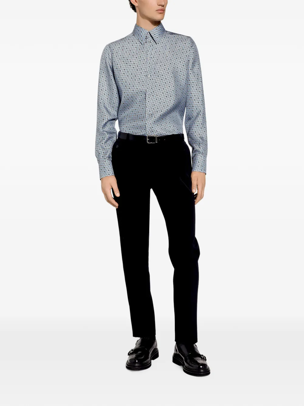 Dolce & Gabbana Overhemd met all-over print Blauw