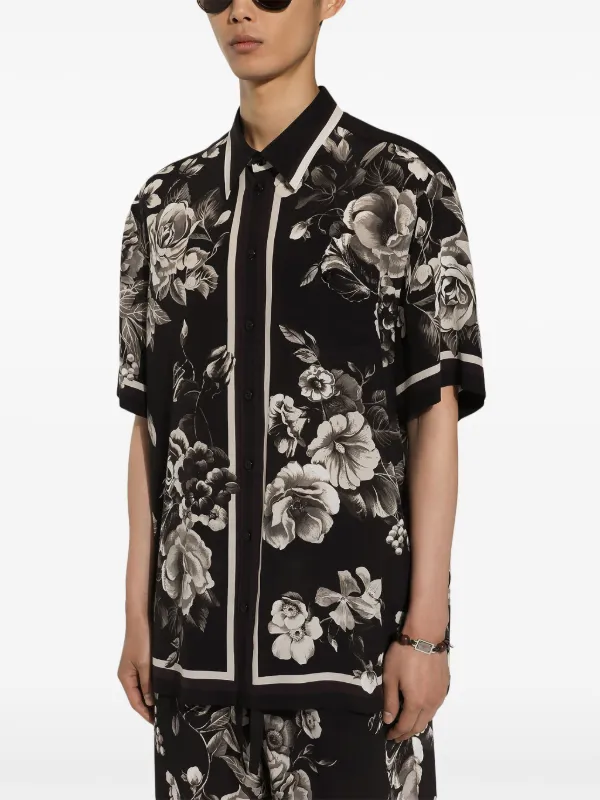 ◆完売前に◆【Dolce&Gabbana】シェルプリント シルクシャツ Multicolorのメンズ シェルプリント シルクツイル ヴァニティ