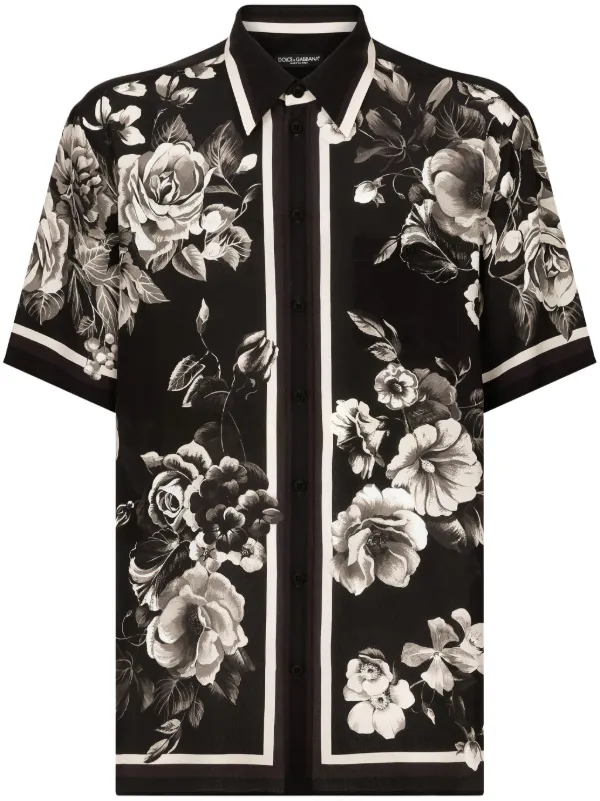 Dolce & Gabbana ロゴ シェル プリント シルク パンツ ブラック Dolce & Gabbana ロゴ シェル プリント シルク パンツ ブラック