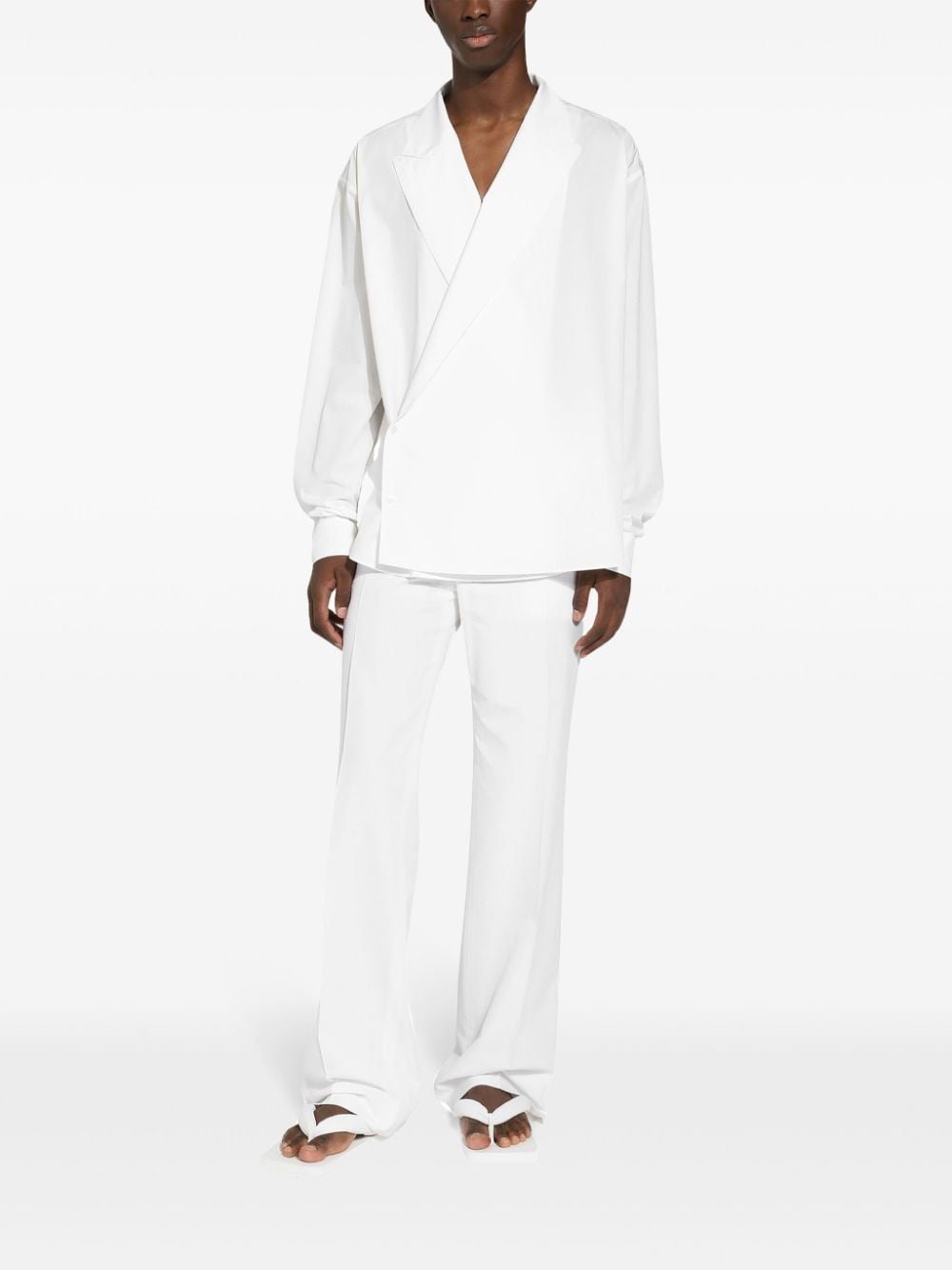 Dolce & Gabbana cotton wrap shirt - Wit
