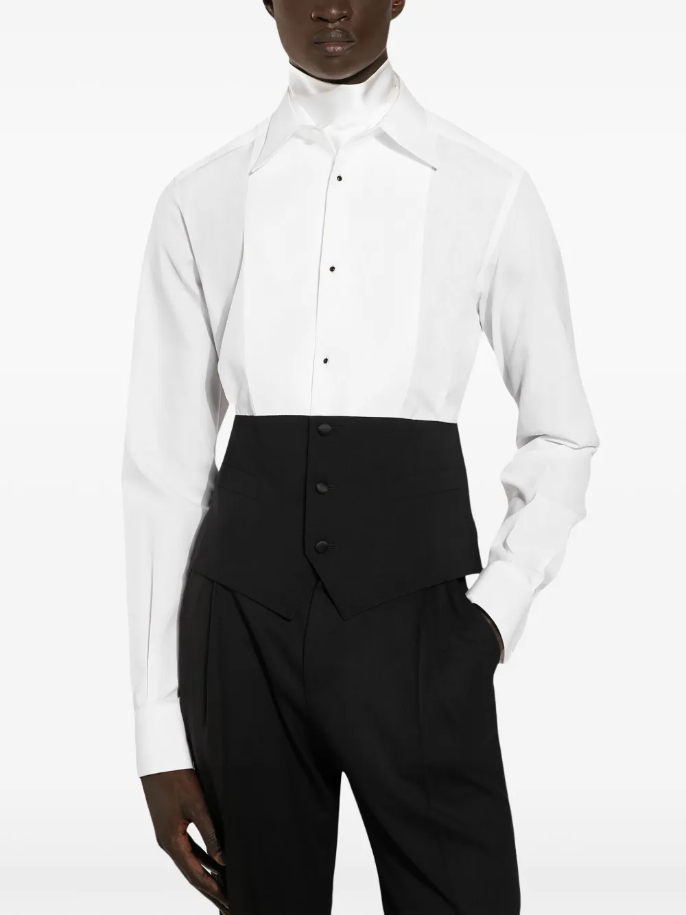 Dolce & Gabbana Tweekleurig overhemd Wit