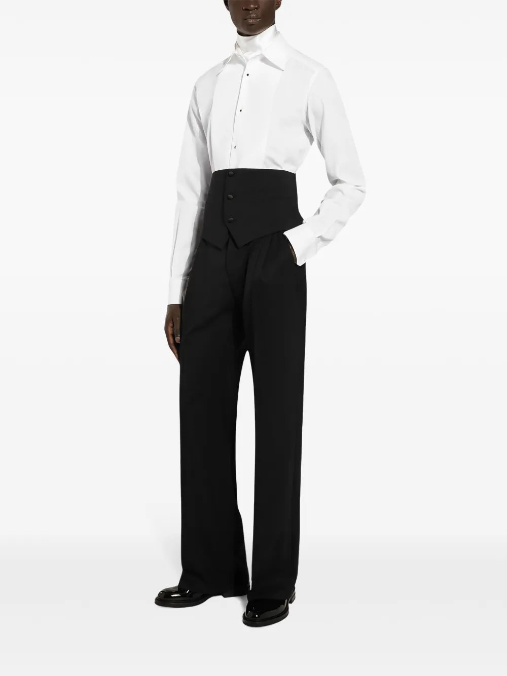 Dolce & Gabbana Tweekleurig overhemd Wit