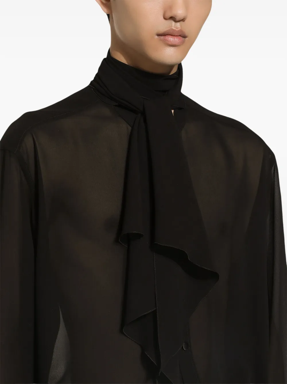 Dolce & Gabbana Overhemd met strik Zwart