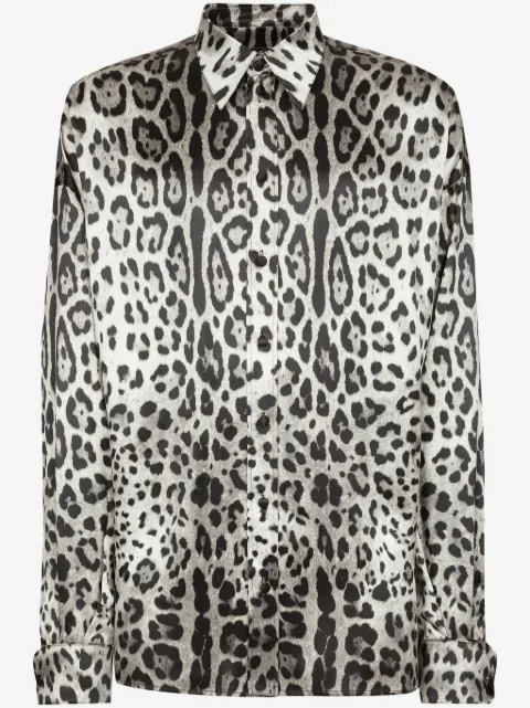 Dolce & Gabbana chemise à imprimé léopard