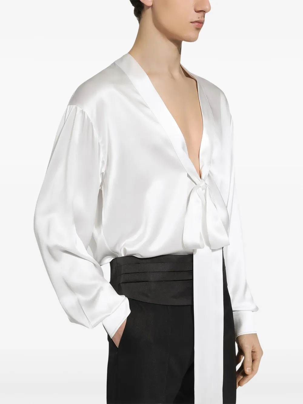Dolce & Gabbana overhemd met strik detail Wit