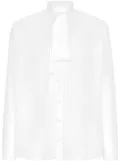 Dolce & Gabbana scarf-collar silk shirt - White