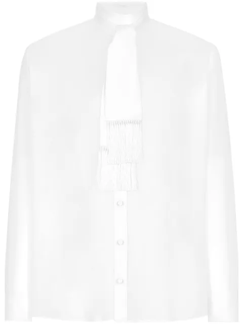 Dolce & Gabbana camisa de seda con cuello de mascada