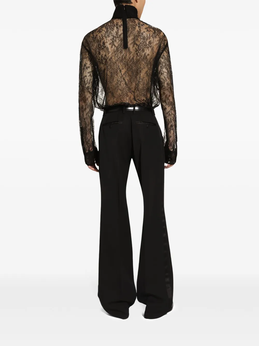 Dolce & Gabbana Kanten overhemd Zwart