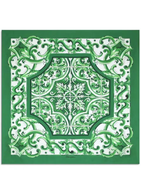 Dolce & Gabbana Majolica-print silk bandanna