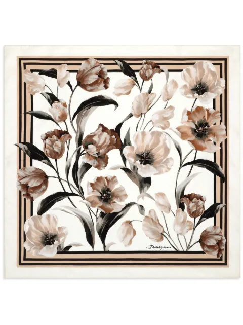 Dolce & Gabbana floral-print silk scarf