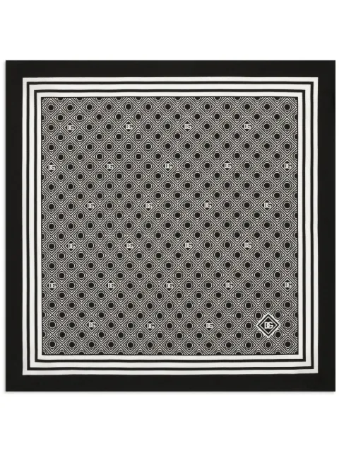 Dolce & Gabbana monogram-print silk pocket square