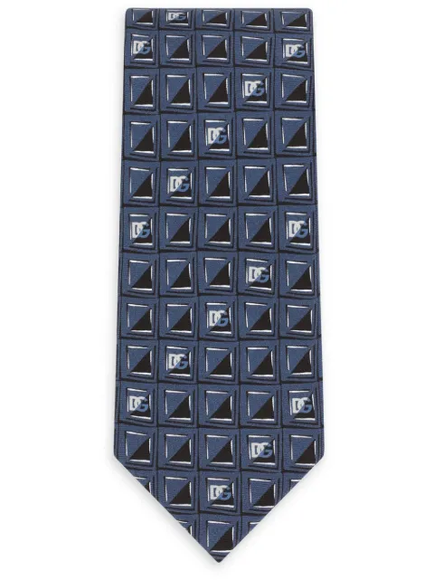 Dolce & Gabbana corbata de seda con logo en jacquard