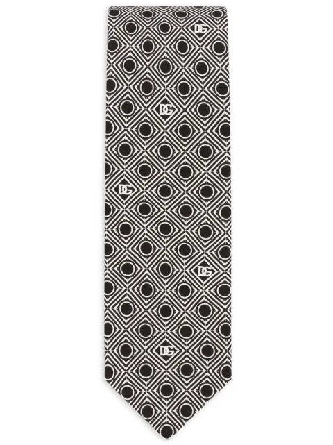 Dolce & Gabbana geometric-print silk tie 