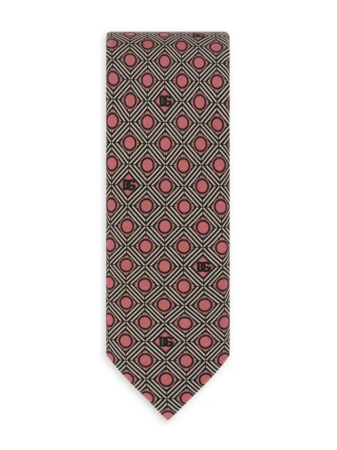 Dolce & Gabbana geometric-print silk tie 