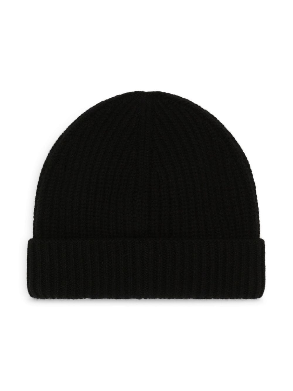 Shop Dolce & Gabbana Logo-embroidered Ribbed-knit Beanie In Black