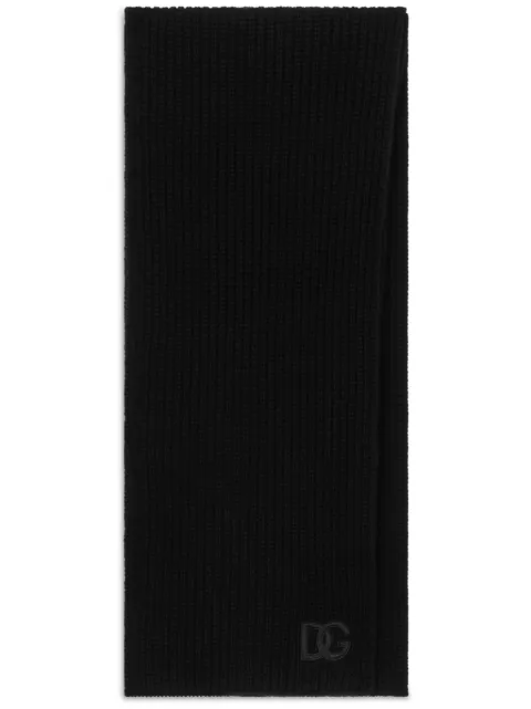 Dolce & Gabbana ribbed cashmere scarf